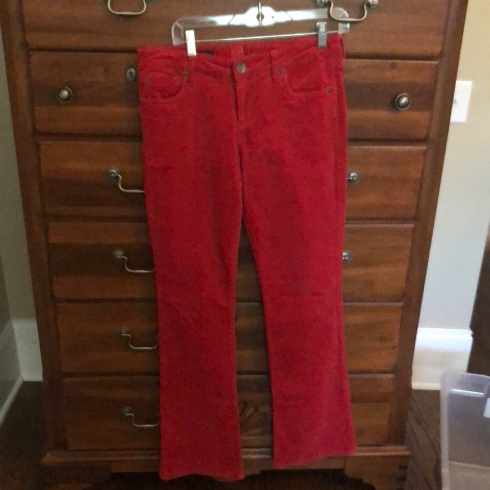 RED CORDUROY KUT PANTS
